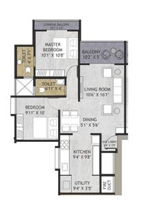 Image of 949 Sq.ft 2 BHK Apartment / Flat for sale in DMK Stella D3, Moshi, Pune for Rs. 5600000