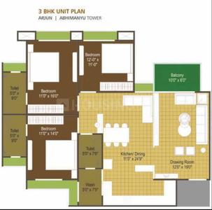 Image of 2480 Sq.ft 3 BHK Apartment / Flat for sale in Ratnanjali Hastinapur The Royal Legacy, Jodhpur, Ahmedabad for Rs. 21500000