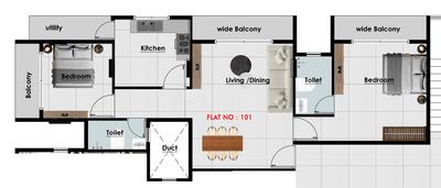 Image of 1200 Sq.ft 2 BHK Apartment / Flat for sale in Chauhan Colony, Chandrapur for Rs. 4700000