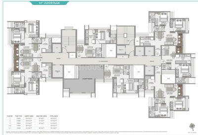 Image of 1050 Sq.ft 2 BHK Apartment / Flat for sale in Tharwani Pristinea, Kharghar, Navi Mumbai for Rs. 9999000