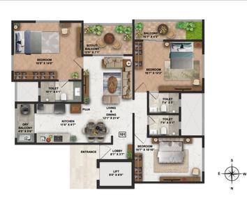 Image of 1941 Sq.ft 3 BHK Apartment / Flat for sale in Deccan Gymkhana, Pune for Rs. 39000000