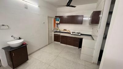 Kitchen Image of 910 Sq.ft 3 BHK Apartment / Flat for rent in Radhekrishna Shubh Green by Radhekrishna Group, Tragad Ahmedabad for Rs. 32000