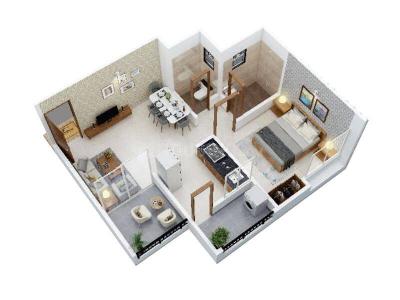 Image of 603 Sq.ft 1 BHK Apartment / Flat for sale in Vedant Kingston Greens, Undri, Pune for Rs. 2950000
