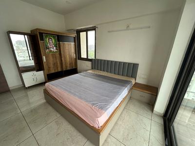 Bedroom Image of 2124 Sq.ft 3 BHK Apartment / Flat for rent in Shubhaarambh Shilp Serenity, Sargasan Gandhinagar for Rs. 30000
