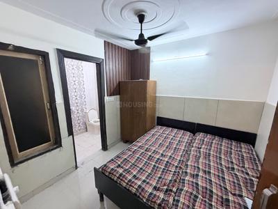 Bedroom Image of 390 Sq.ft 1 BHK Builder Floor for rent in Rajpur New Delhi for Rs. 14500