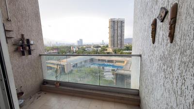 Balcony Image of 1180 Sq.ft 3 BHK Apartment / Flat for rent in Airoli Navi Mumbai for Rs. 78000