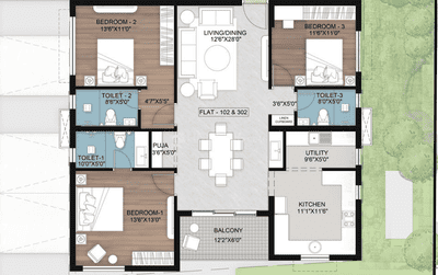 3 BHK Flat