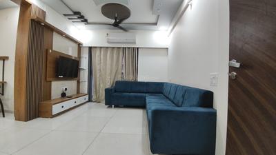 Living Room Image of 1500 Sq.ft 3 BHK Apartment / Flat for rent in Adani Amogha, Shantigram Ahmedabad for Rs. 55000
