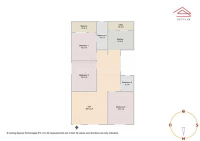 Image of 1395 Sq.ft 3 BHK Apartment / Flat for sale in Amigo Sri Sai Icon by AMIGO SHELTERS PVT. LTD., Bhoganhalli, Bengaluru for Rs. 16300000