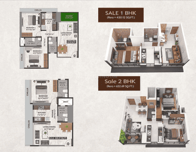 Image of 850 Sq.ft 2 BHK Apartment / Flat for sale in DGS Sheetal Kiara, Goregaon West, Mumbai for Rs. 15400000