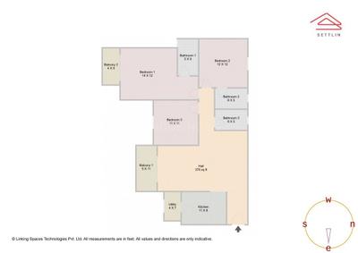 Image of 1629 Sq.ft 3 BHK Apartment / Flat for sale in Meridian Park at The Prestige City by Prestige Projects Pvt Ltd, Sarjapur, Bengaluru for Rs. 21600000