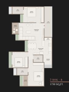 Image of 1250 Sq.ft 3 BHK Apartment / Flat for sale in Reflection, Shela, Ahmedabad for Rs. 8500000