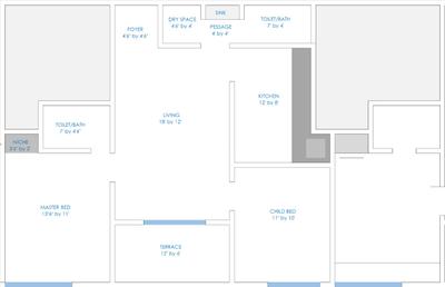 Image of 1203 Sq.ft 2 BHK Apartment / Flat for sale in Talegaon Dabhade, Pune for Rs. 8500000