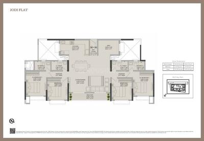 Image of 1455 Sq.ft 3 BHK Apartment / Flat for sale in K Raheja Vistas T6 And T7, Mahalunge, Pune for Rs. 13700000