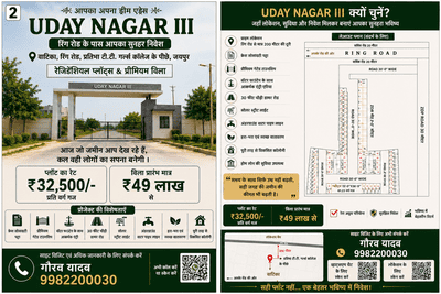 Image of 540 Sq.ft 3 BHK Villa for sale in Vatika, Jaipur for Rs. 4900000