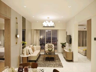 Living Room Image of 995 Sq.ft 2 BHK Apartment / Flat for sale in Monte South, Byculla Mumbai for Rs. 36000000