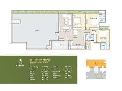 Image of 2116 Sq.ft 3 BHK Apartment / Flat for sale in Rameshwar City, Memnagar, Ahmedabad for Rs. 14500000