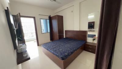 Bedroom Image of 350 Sq.ft 1 RK Builder Floor for rent in Mahalakshmi Nagar Indore for Rs. 12500