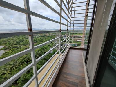 Balcony Image of 1555 Sq.ft 3 BHK Apartment / Flat for rent in B and M Millennium Avanish, Airoli Navi Mumbai for Rs. 80000