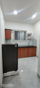 Kitchen Image of 500 Sq.ft 1 BHK Builder Floor for rent in Mahalakshmi Nagar Indore for Rs. 17000