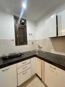 Kitchen Image of 600 Sq.ft 1 BHK Independent House for rent in AKMS Homes, Freedom Fighters Enclave New Delhi for Rs. 24000