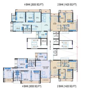 Image of 3075 Sq.ft 4 BHK Apartment / Flat for sale in Paradise Sai World City, Panvel, Navi Mumbai for Rs. 30000000