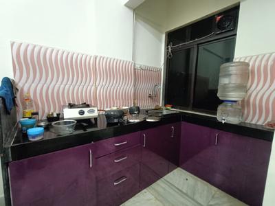 Kitchen Image of 650 Sq.ft 1 BHK Apartment / Flat for rent in Kopar Khairane Navi Mumbai for Rs. 35000
