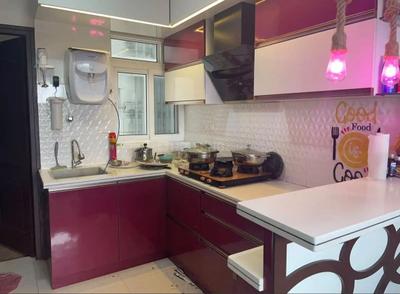 Kitchen Image of 1650 Sq.ft 3 BHK Apartment / Flat for rent in SJR Blue Waters, Parappana Agrahara Bengaluru for Rs. 67000