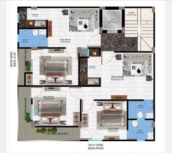 Image of 450 Sq.ft 1 BHK Apartment / Flat for sale in Rajpur Khurd Extension, New Delhi for Rs. 2500000