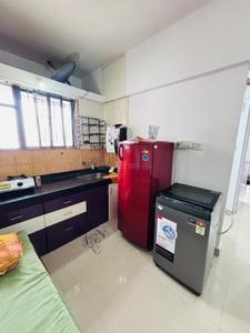 Kitchen Image of 570 Sq.ft 1 BHK Apartment / Flat for rent in Magarpatta Heliconia, Hadapsar Pune for Rs. 27500