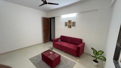 Living Room Image of 550 Sq.ft 1 BHK Apartment / Flat for rent in Wadgaon Sheri Pune for Rs. 25000
