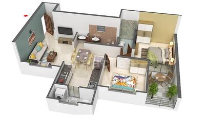 Image of 900 Sq.ft 2 BHK Apartment / Flat for sale in Moshi, Pune for Rs. 5000000