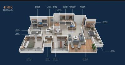 Image of 1450 Sq.ft 3 BHK Apartment / Flat for sale in Sukhwani Celaeno Wing C And D, Pimple Saudagar, Pune for Rs. 20500000