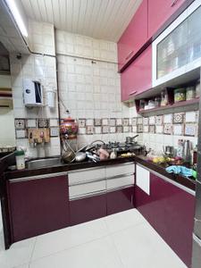 Kitchen Image of 680 Sq.ft 1 BHK Apartment / Flat for rent in Airoli Navi Mumbai for Rs. 27000