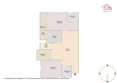 Image of 1475 Sq.ft 2 BHK Apartment / Flat for sale in Krishvi Willow Herbs by Krishvi Projects, Brookefield, Bengaluru for Rs. 11600000