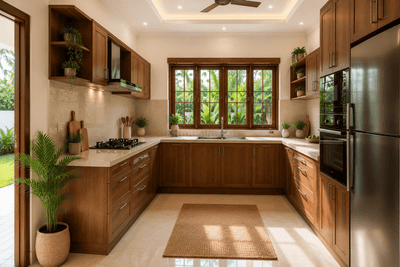 Kitchen Image of 2000 Sq.ft 3 BHK Villa for sale in Chembukkav Thrissur for Rs. 11800000