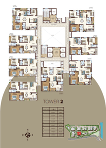 Image of 2170 Sq.ft 3 BHK Apartment / Flat for sale in VASAVI ATLANTIS, Narsingi, Hyderabad for Rs. 19800000