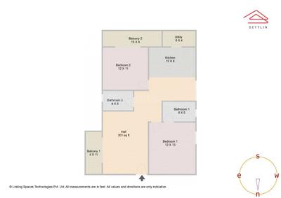 Image of 1265 Sq.ft 2 BHK Apartment / Flat for sale in BDA BDA Gunjur Housing Project by Bangalore Development Authority, Gunjur, Bengaluru for Rs. 13350000
