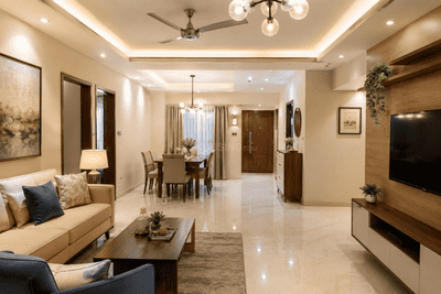Living Room Image of 1025 Sq.ft 2 BHK Apartment / Flat for sale in Raja Royal Orchids, Chandanagar Hyderabad for Rs. 8000000