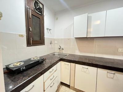 Kitchen Image of 600 Sq.ft 1 BHK Independent House for rent in AKMS Homes, Freedom Fighters Enclave New Delhi for Rs. 24000