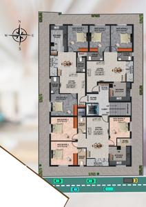Floor Plan Image of 1037 Sq.ft 2 BHK Apartment / Flat for sale in Madipakkam Chennai for Rs. 9800000
