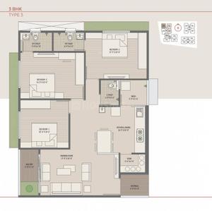 Image of 1845 Sq.ft 3 BHK Apartment / Flat for sale in IMPERIA GRACE, Zundal, Ahmedabad for Rs. 8100000