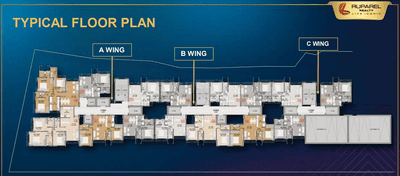Floor Plan Image of 650 Sq.ft 1 BHK Apartment / Flat for sale in Ruparel Crest, Kurla East Mumbai for Rs. 9500000