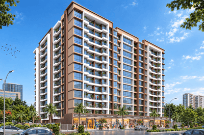 Image of 1000 Sq.ft 2 BHK Apartment / Flat for sale in Bhagwati Elysia, Pushpak Nagar, Navi Mumbai for Rs. 6800000