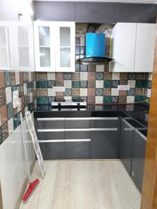 Kitchen Image of 1300 Sq.ft 3 BHK Builder Floor for rent in Khirki Extension New Delhi for Rs. 45000