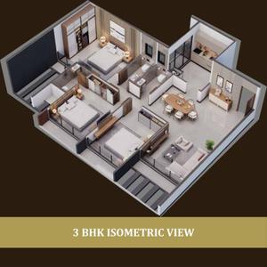 Image of 1605 Sq.ft 3 BHK Apartment / Flat for sale in Pristine Bhaveshwar Phoenix, Ulwe, Navi Mumbai for Rs. 15460000