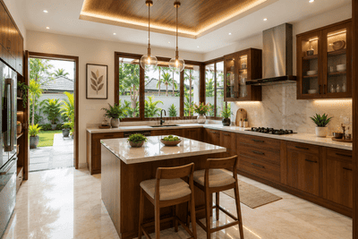 Kitchen Image of 2500 Sq.ft 3 BHK Villa for sale in Veliyannur Thrissur for Rs. 19500000