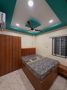 Bedroom Image of 500 Sq.ft 1 BHK Builder Floor for rent in Vijay Nagar Indore for Rs. 18000