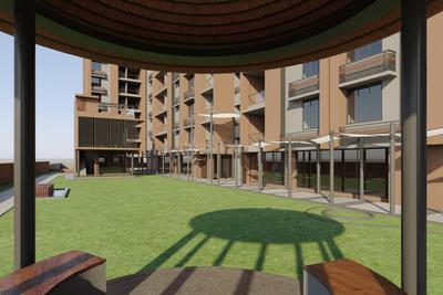 Balcony Image of 1098 Sq.ft 2 BHK Apartment / Flat for sale in Radhe Vrundavan Heights, Nana Chiloda Ahmedabad for Rs. 3800000