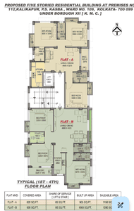 Image of 1280 Sq.ft 3 BHK Apartment / Flat for sale in Kalikapur, EM Bypass, Kolkata for Rs. 9000000